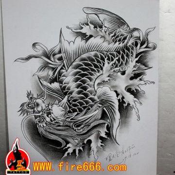 纹身鲤鱼图片大全,纹身鲤鱼图案的创意与魅力
