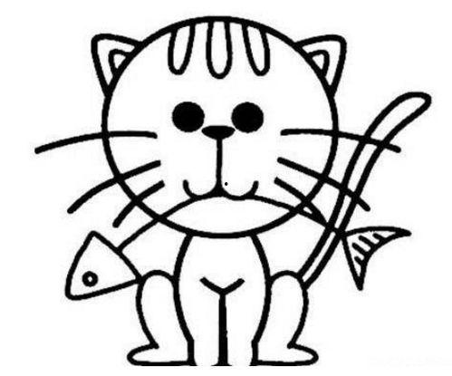猫咪简笔画图片大全可爱,萌态可掬的可爱瞬间