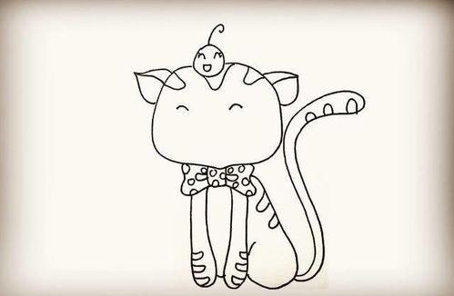 猫咪简笔画图片大全可爱,萌态可掬的可爱瞬间
