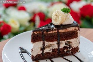 方形巧克力蛋糕图片,甜蜜诱惑，视觉盛宴